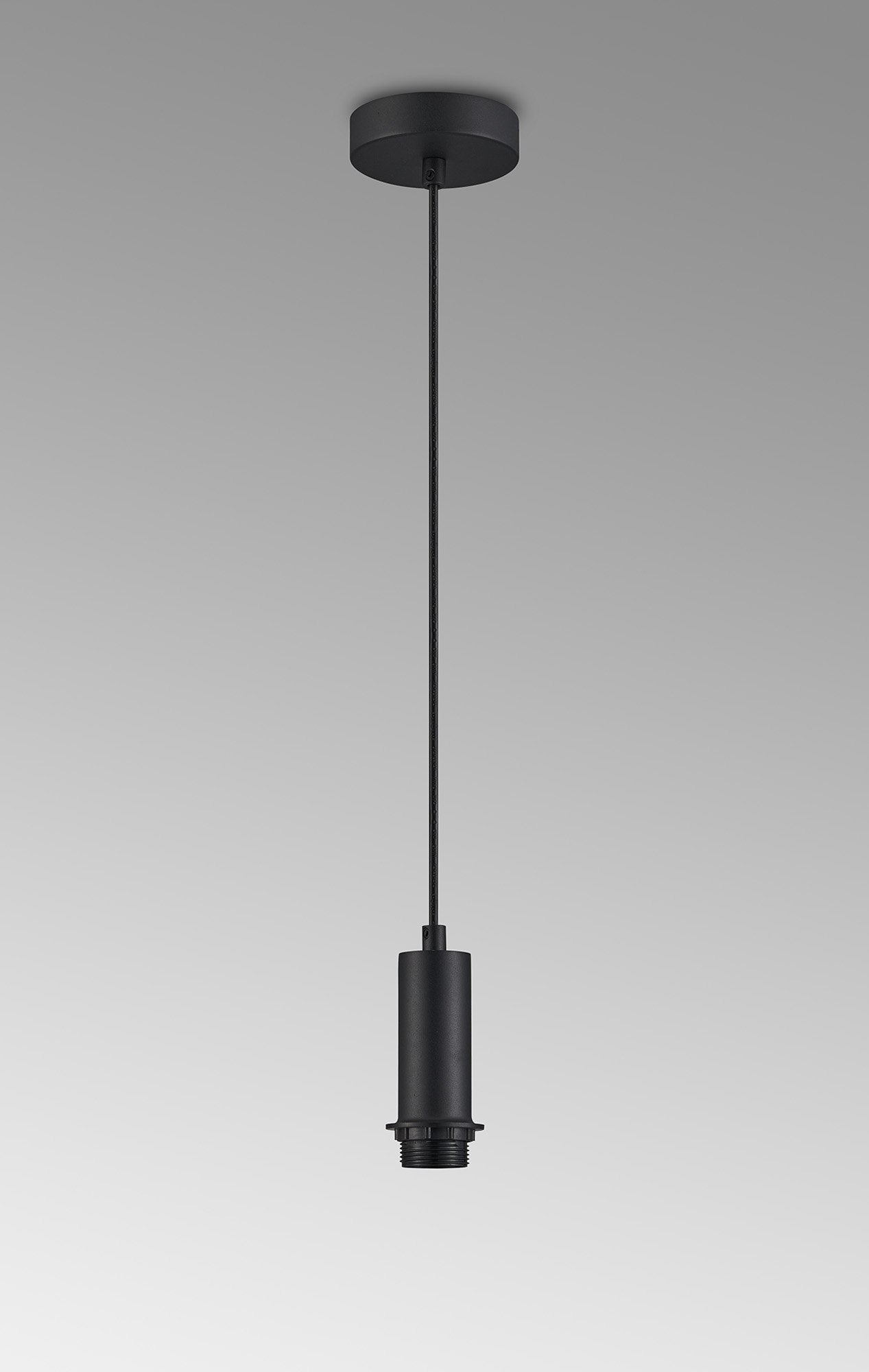 D1020BL  Wick 1.7m 1 Light Pendant, 1 x E27, Satin Black